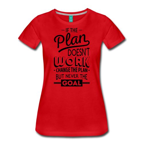 Goals Women's Graphic Tshirt - red